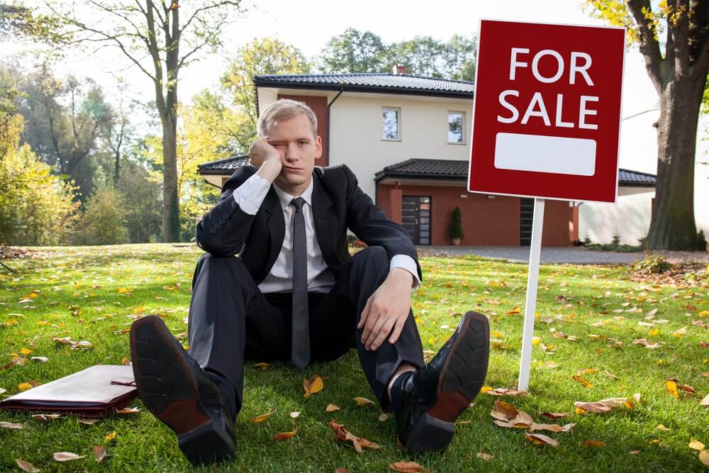 Stressed real estate agent	