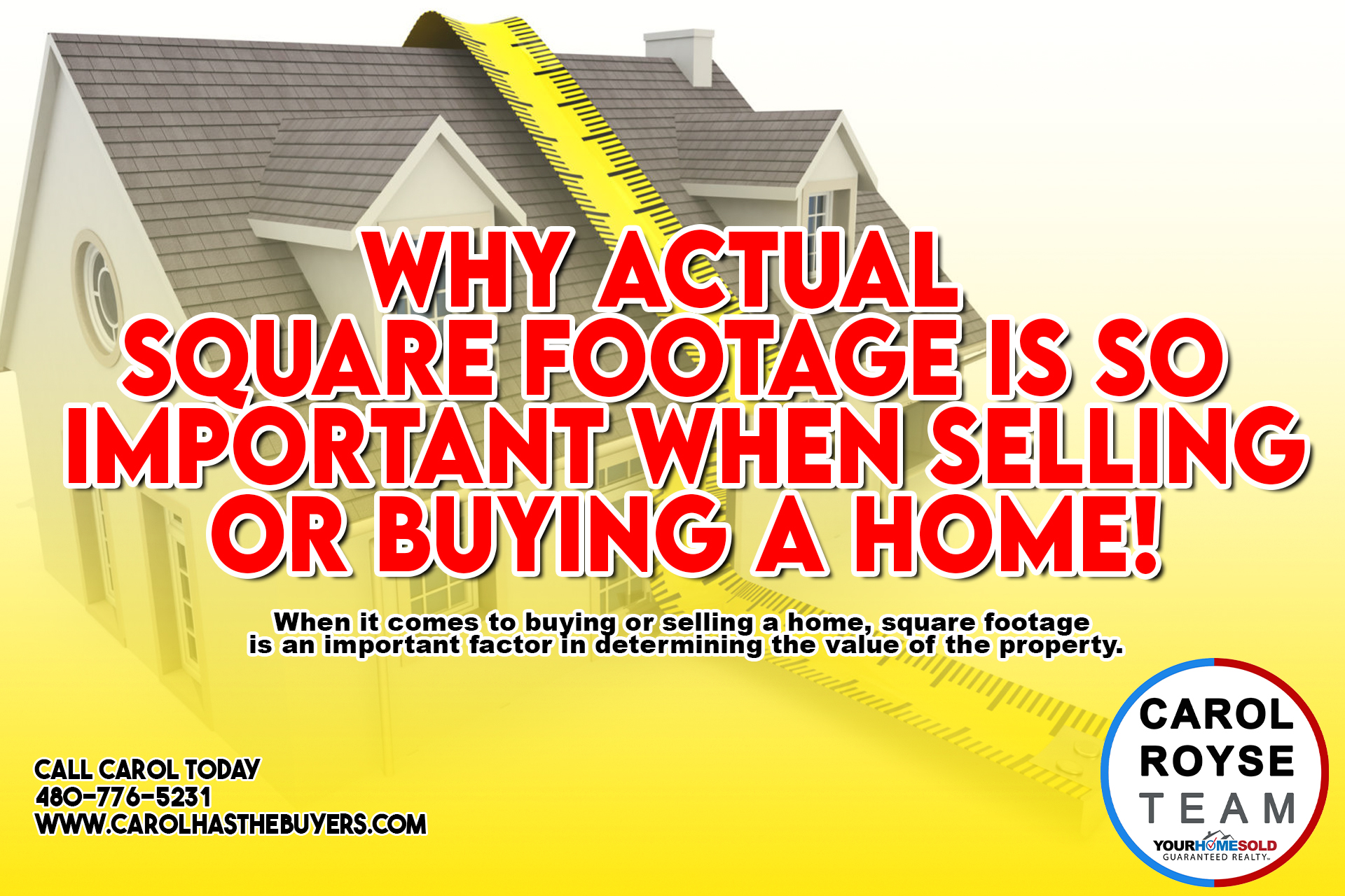 Why Actual Square Footage is so Important when Selling or Buying a Home!