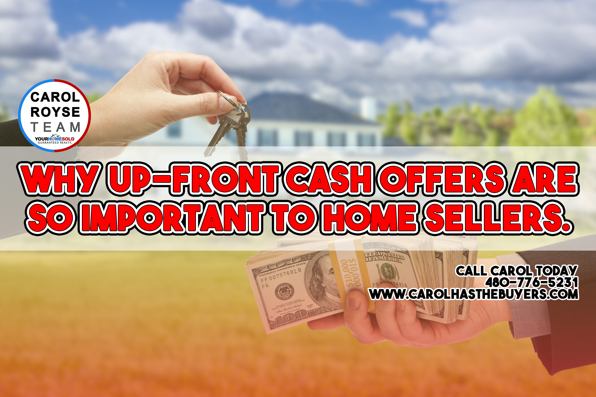 Why Up-Front Cash Offers are so important to Home Sellers.