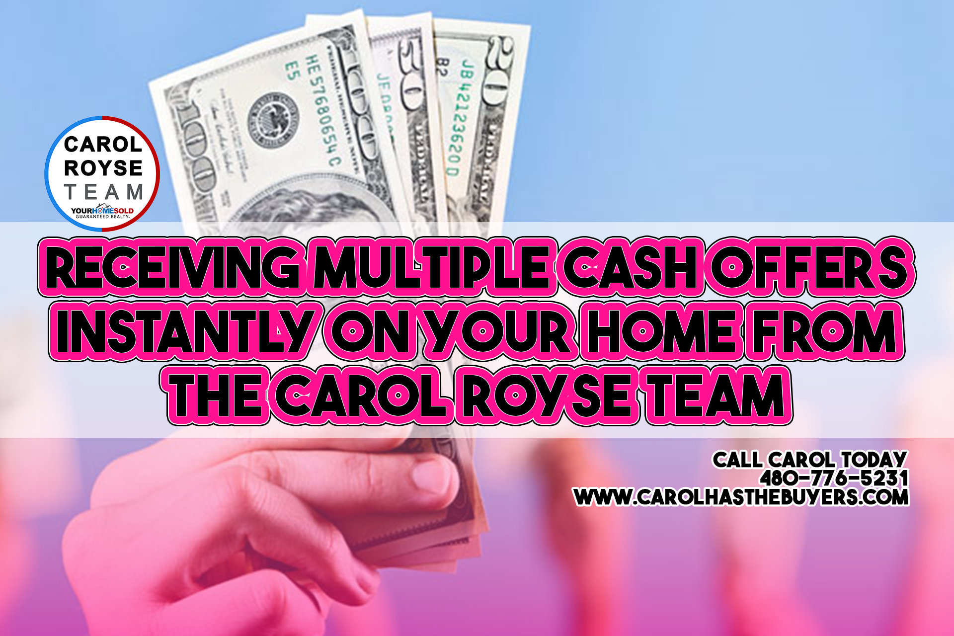 Receiving Multiple Cash Offers instantly on Your Home from The Carol Royse Team